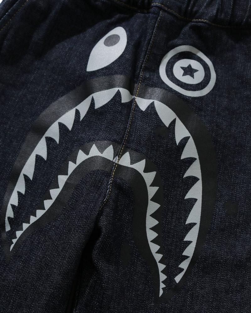 Pantalons Bape Shark Denim Jogger Bleu Enfant | SZB-62540109